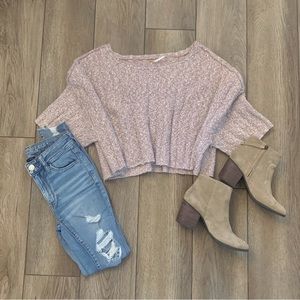 Free People oversized crop sweater